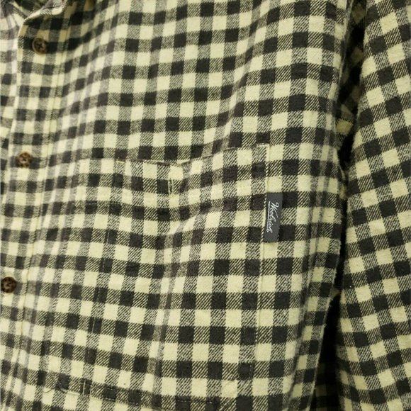 Woolrich Button Shirt Yellow & Black Check Mens 2XL - Picture 6 of 7